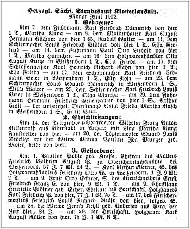 1902-07-10 Kl Standesamtsregister